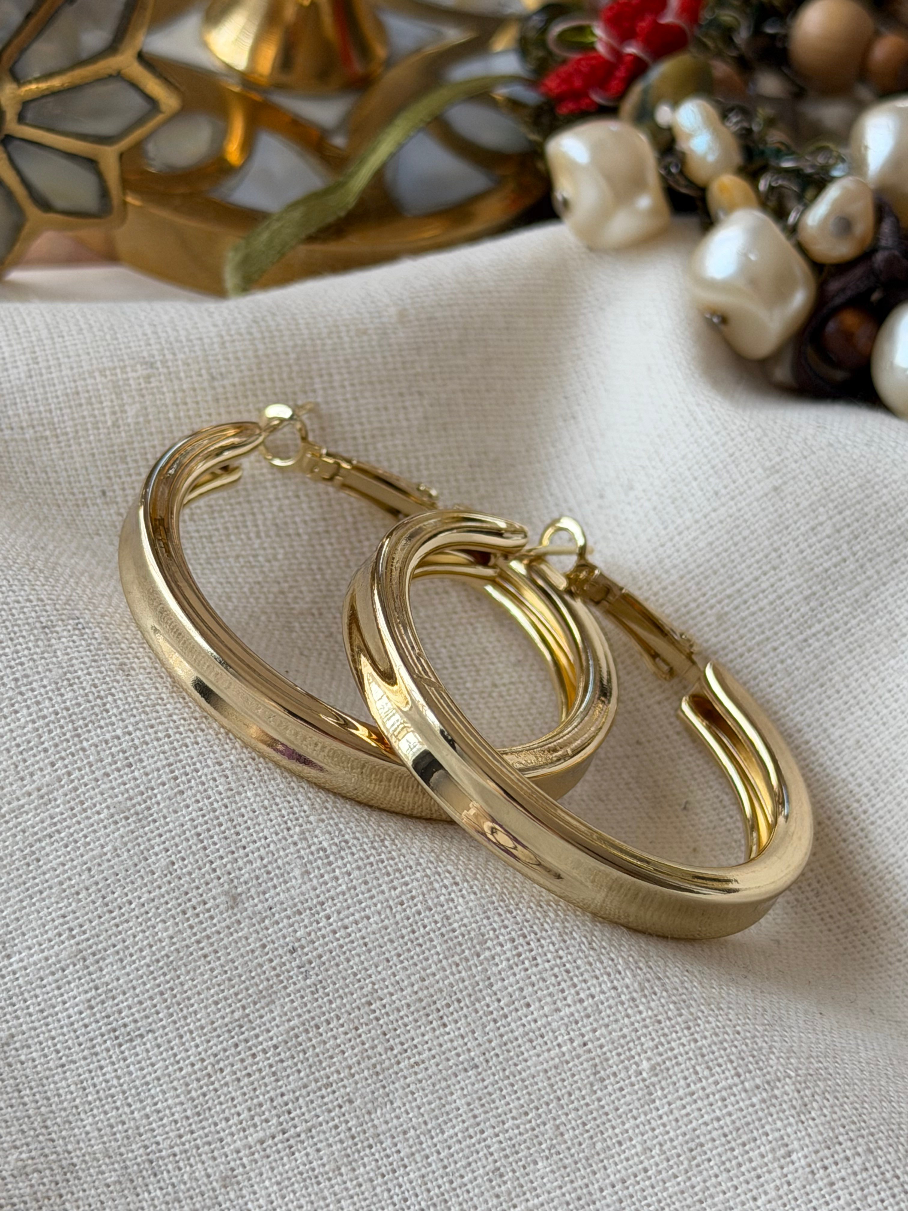 4 cm Küt Halka Küpe