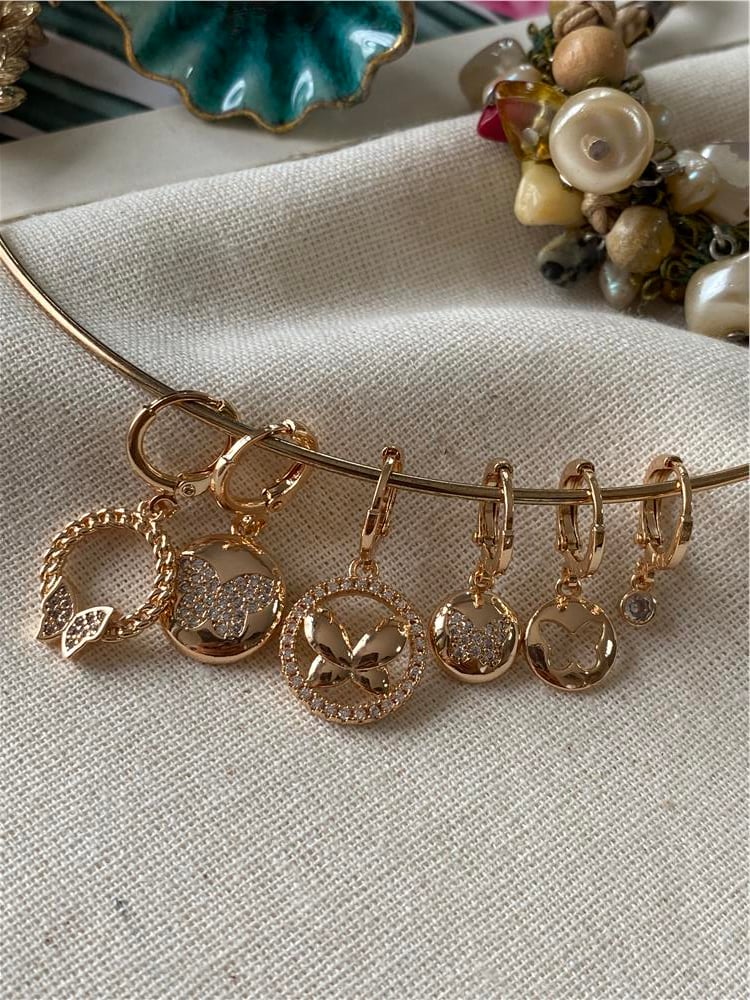 Altılı Kelebekler Küpe