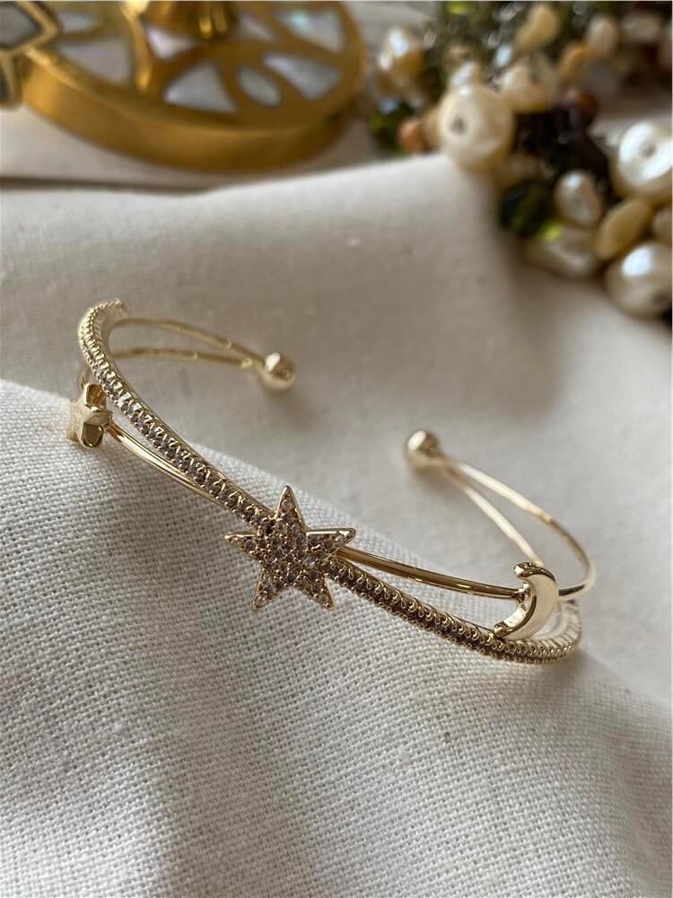 Ay ve Yıldız Detaylı Açık Kelepçe