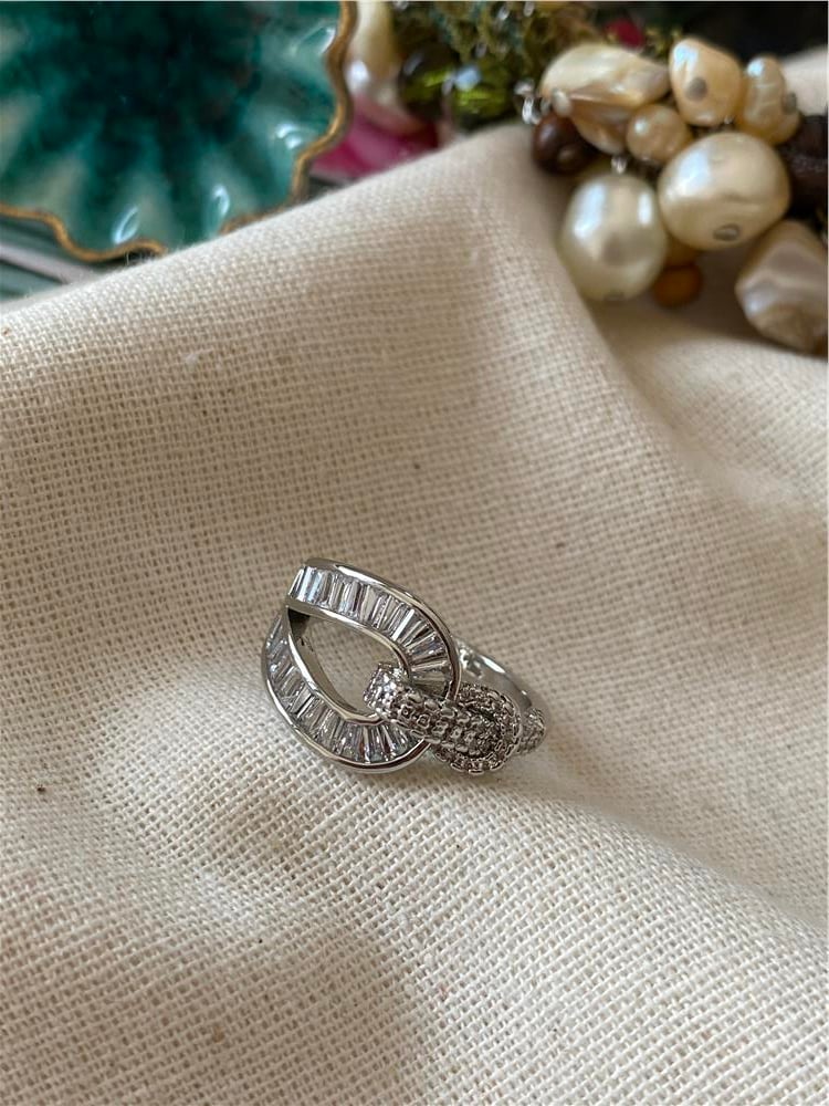 Ayarlanabilir Silver Solid Yüzük