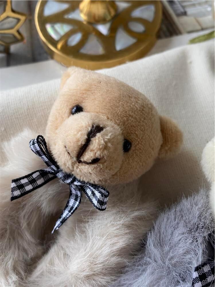 Ayıcık Figürlü Peluş Lastik Toka
