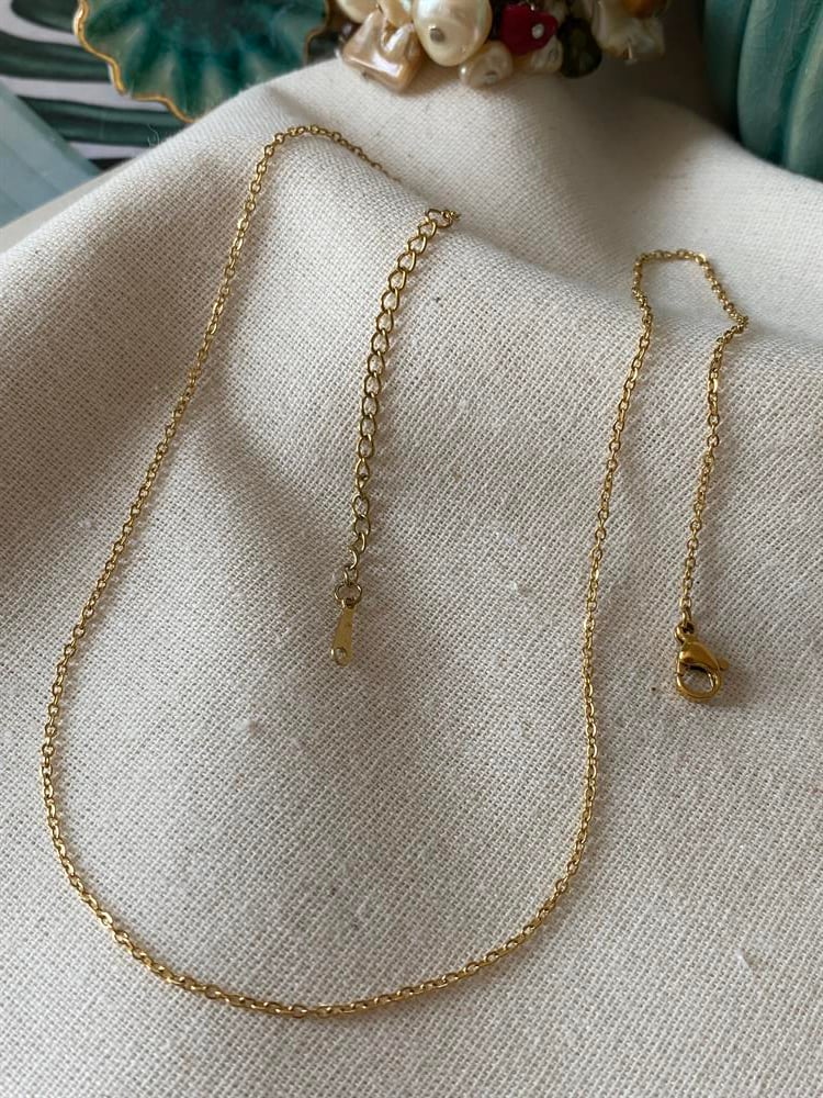Çelik 45cm Minimal Zincir   
