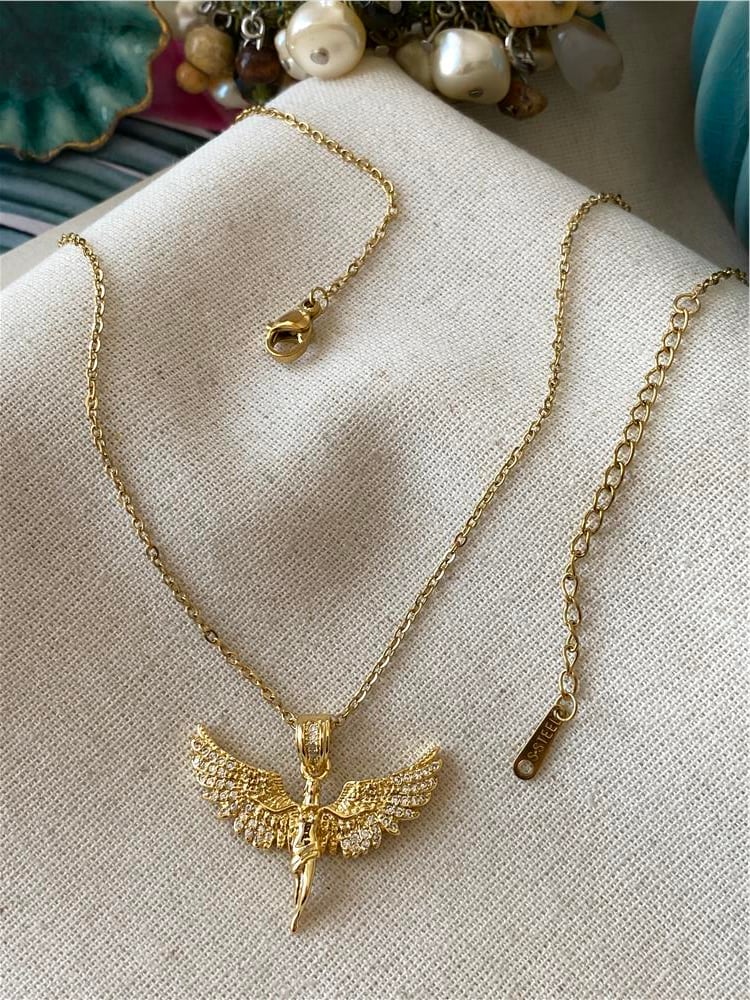 Çelik Angel Kolye