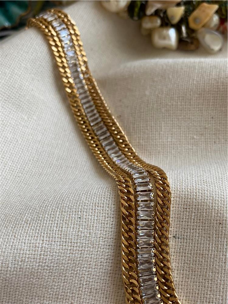 Çelik Baget Suyolu Zincir Örme Bileklik