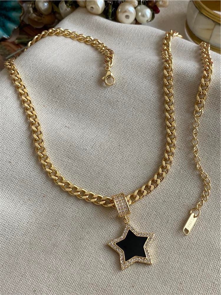 Çelik Blackstar Kolye