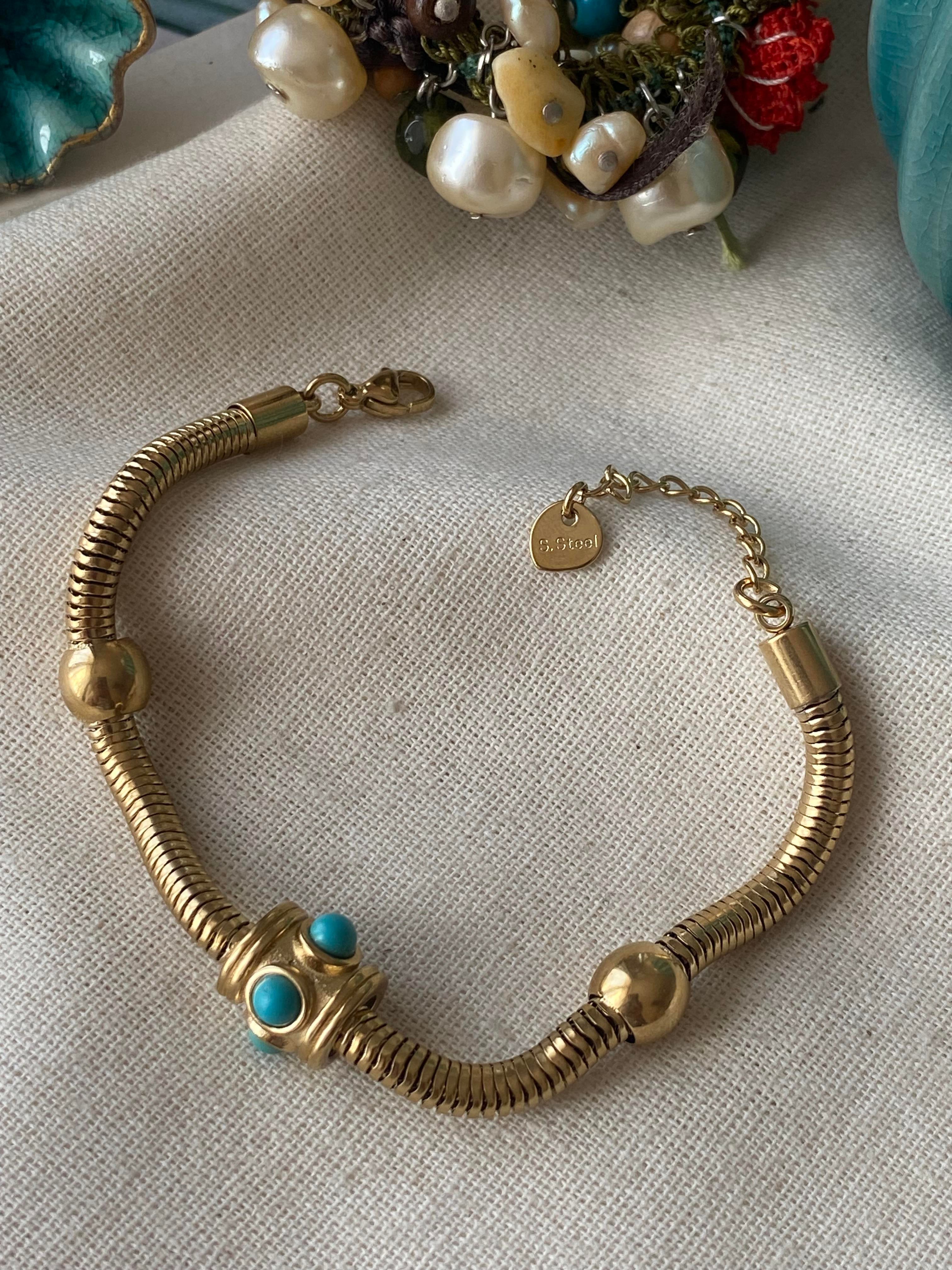 Çelik Blue Treasure Bileklik