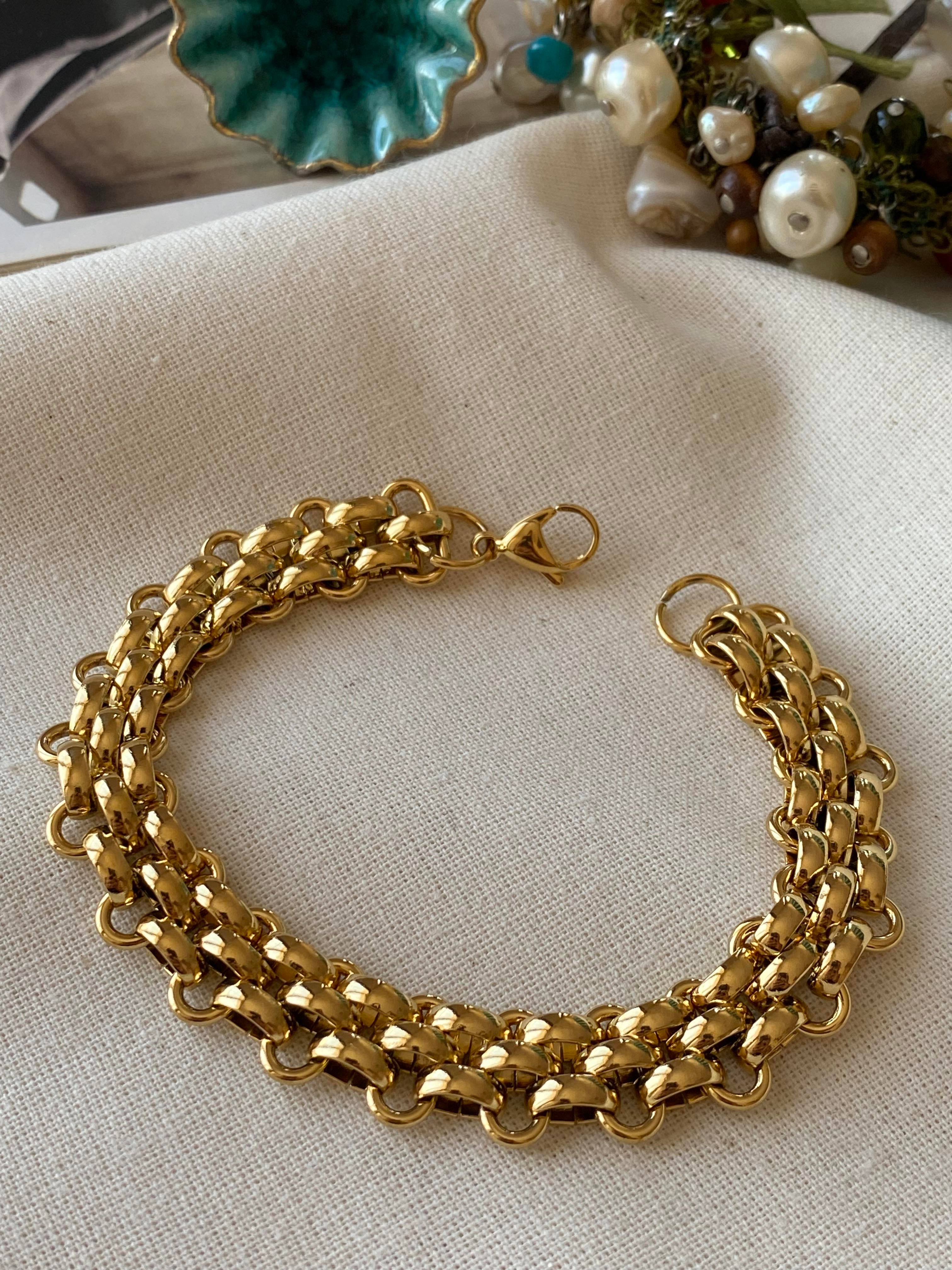 Çelik Bombe Örme Bileklik