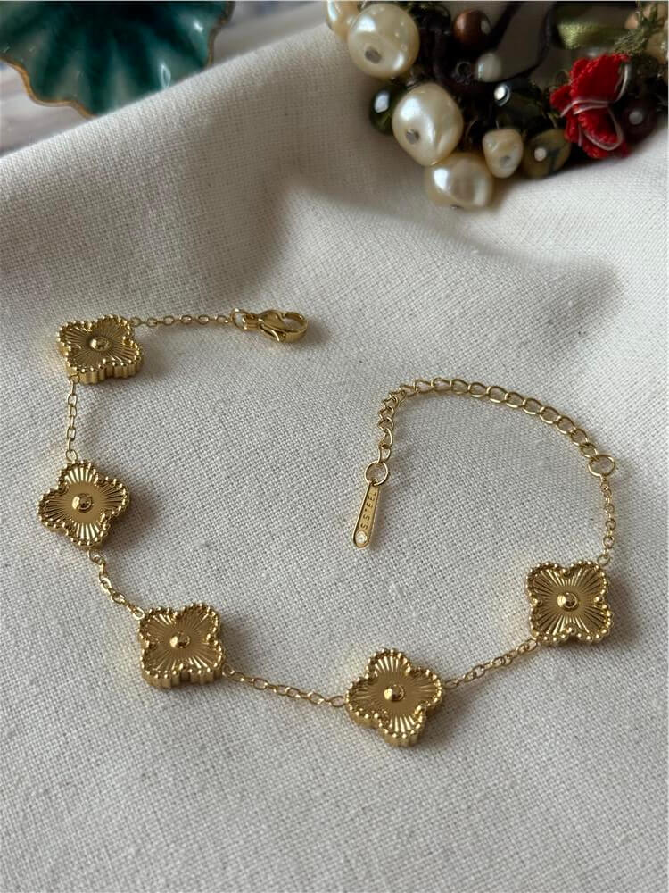 Çelik Büyük Gold Cleef Bileklik
