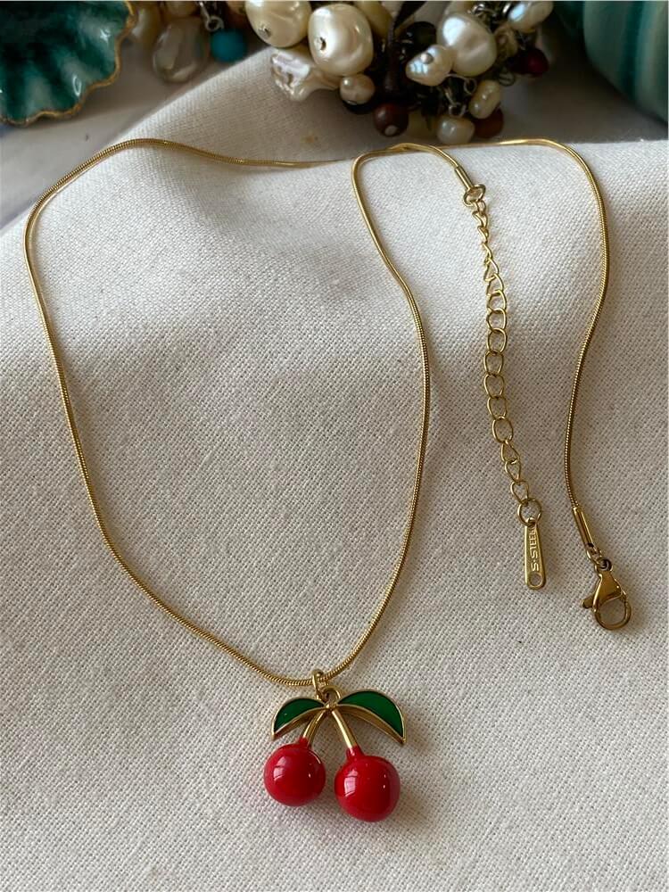 Çelik Cherry Kolye