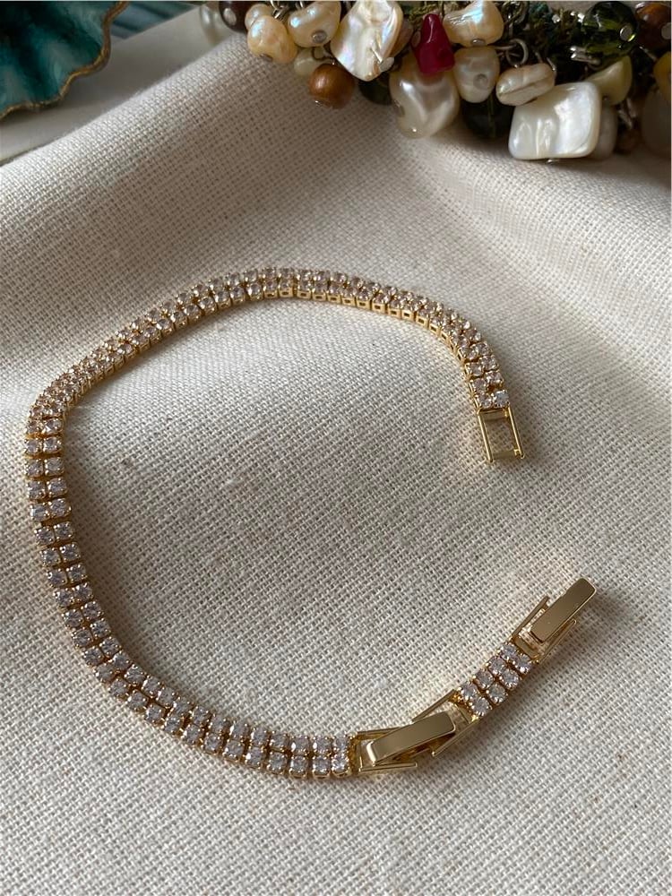 Çelik Çift Sıra Suyolu Bileklik