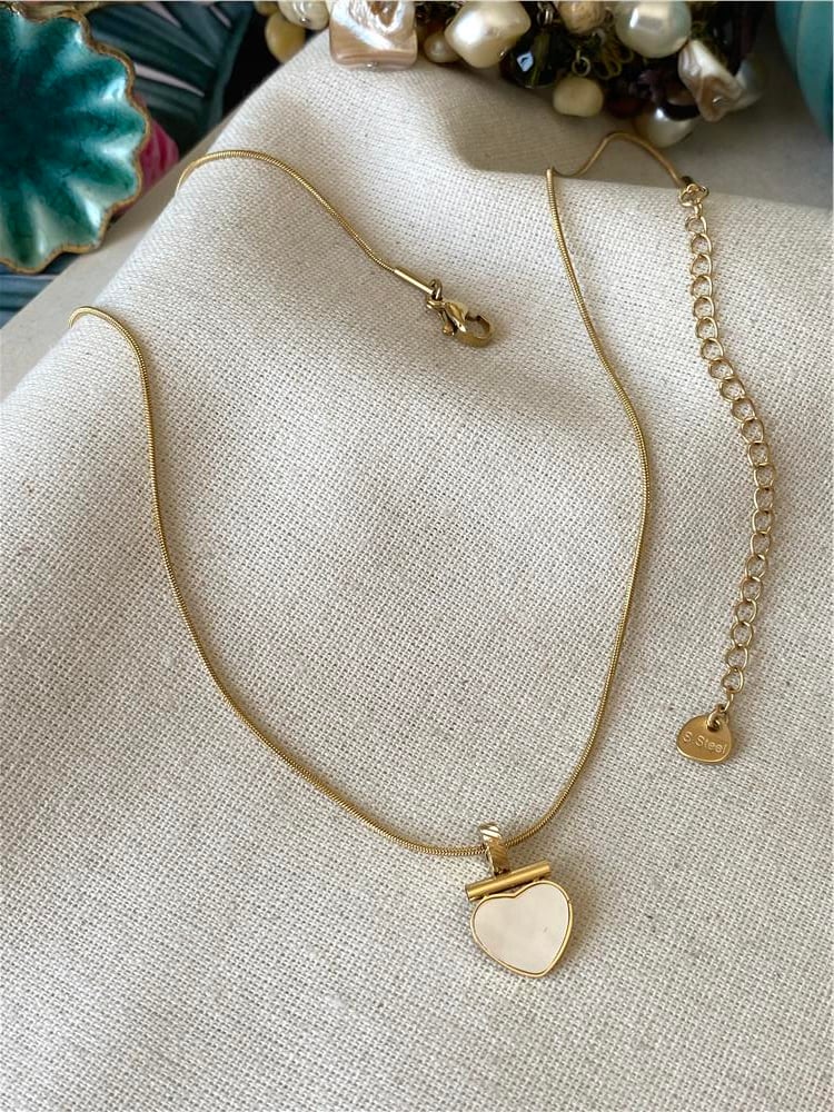 Çelik Cylinder Heart Kolye