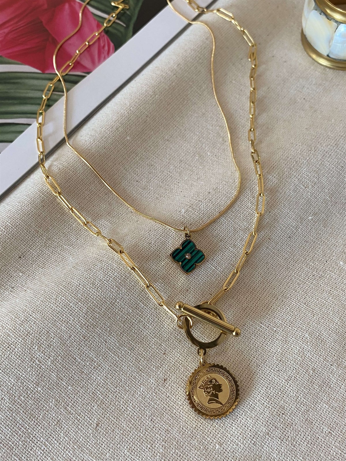 Çelik Cytisum Elizabeth Kolye