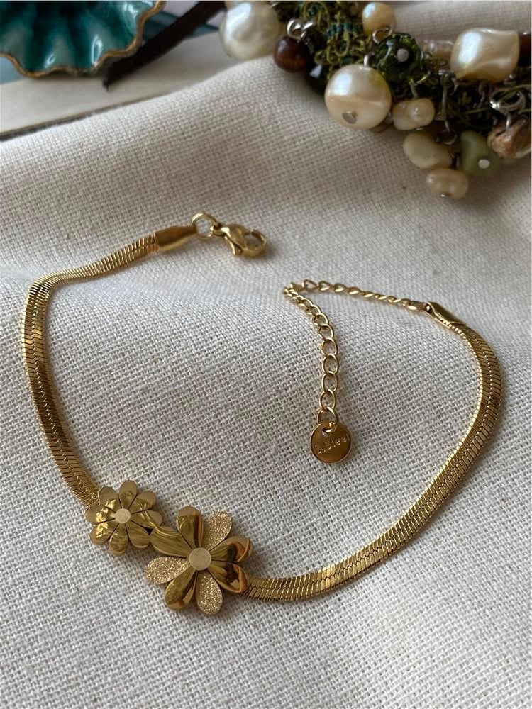 Çelik Daisy İtalyan Bileklik