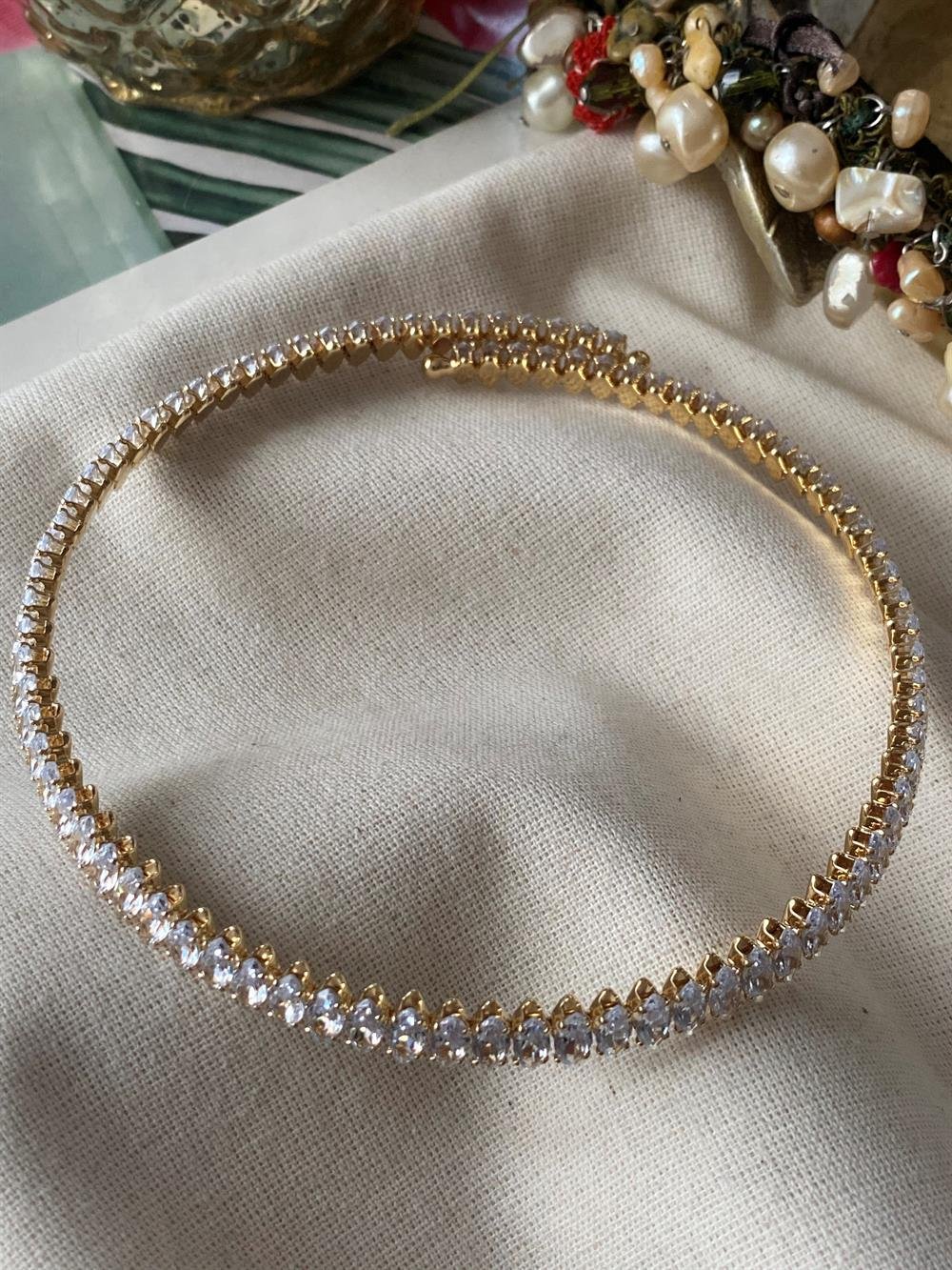 Çelik Damla Suyolu Choker Kolye