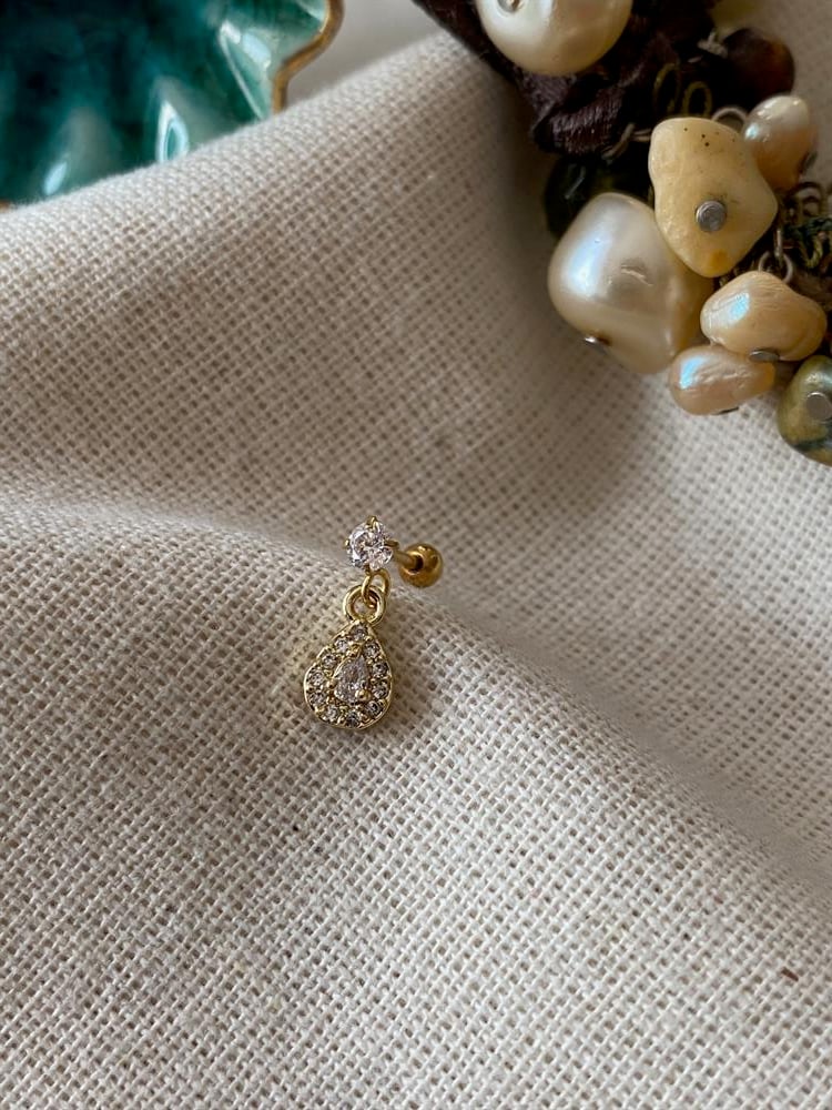Çelik Damla Taş Piercing
