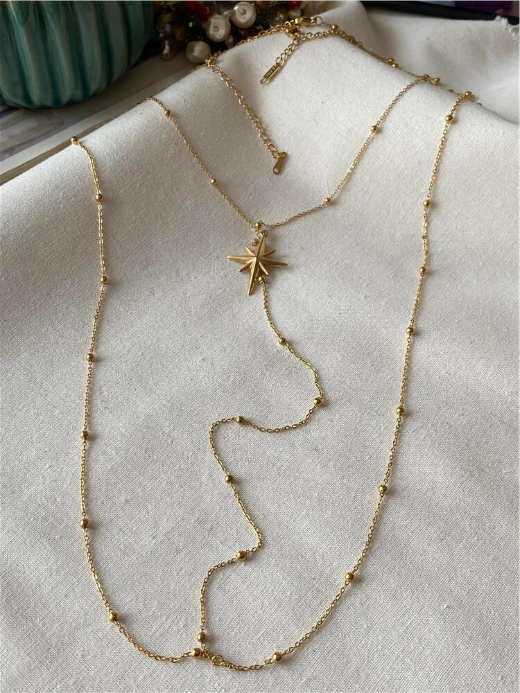 Çelik Dorikalı Kuzeyyıldızı Charmlı Vücut Zinciri