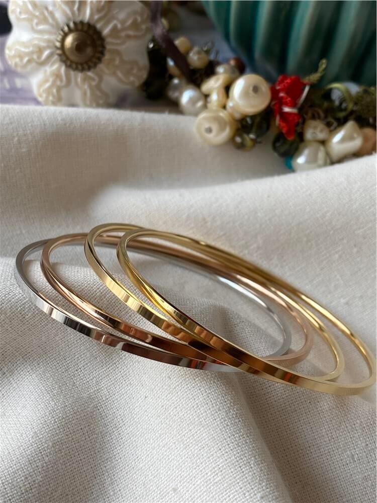 Çelik Dört Renk Ajda Bilezik Seti