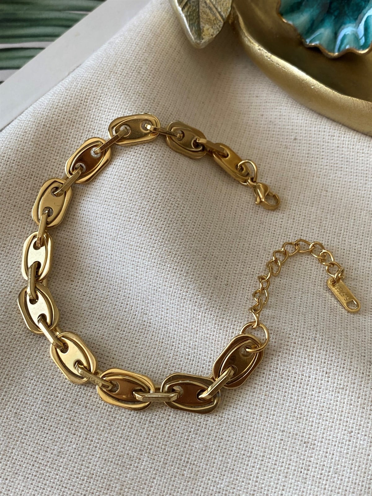 Çelik Düğme Bileklik