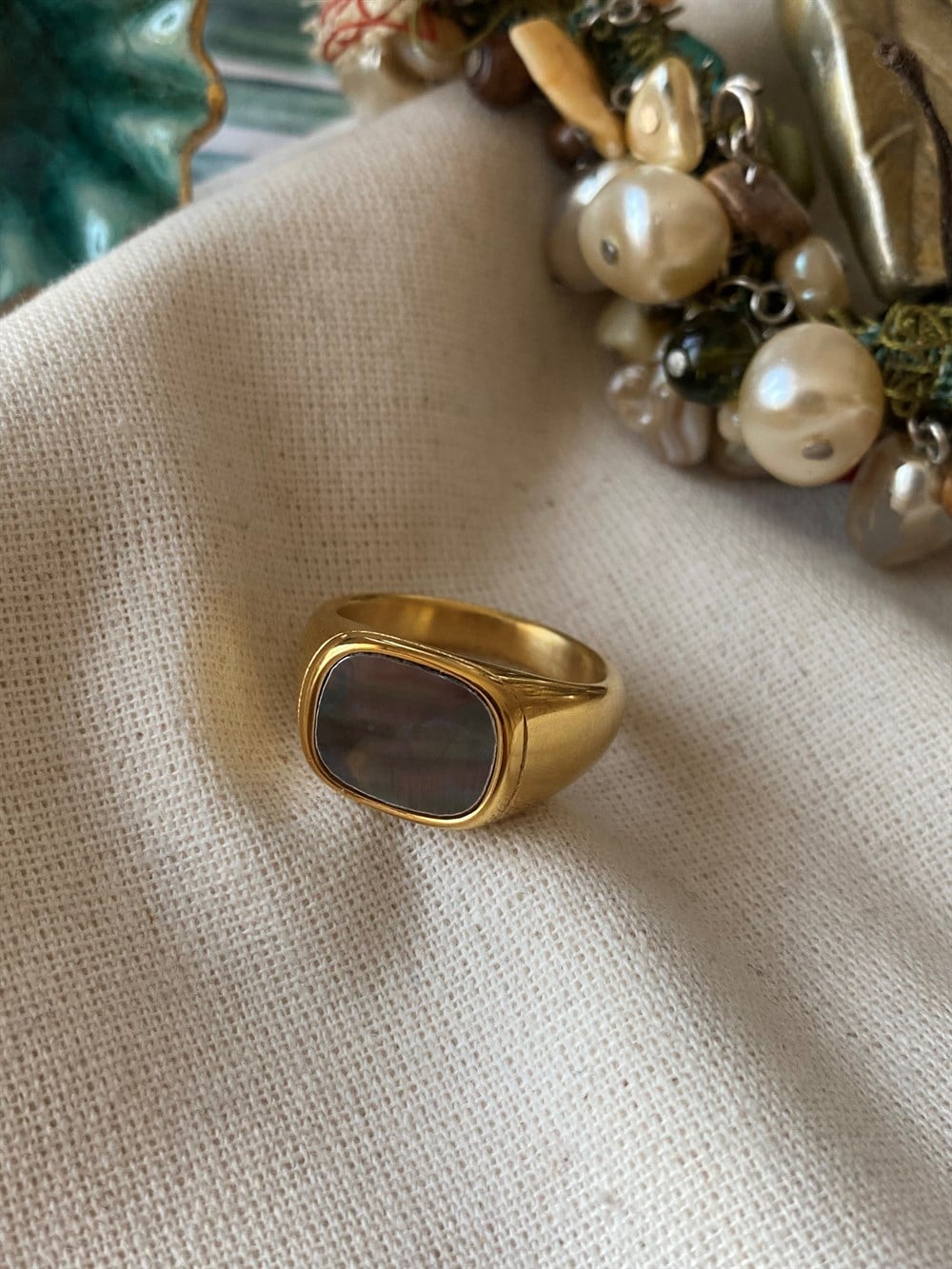 Çelik Ebruli Yüzük