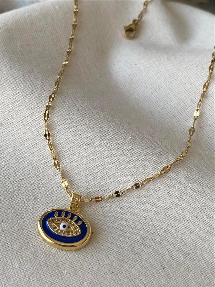 Çelik Evil Eye Kolye
