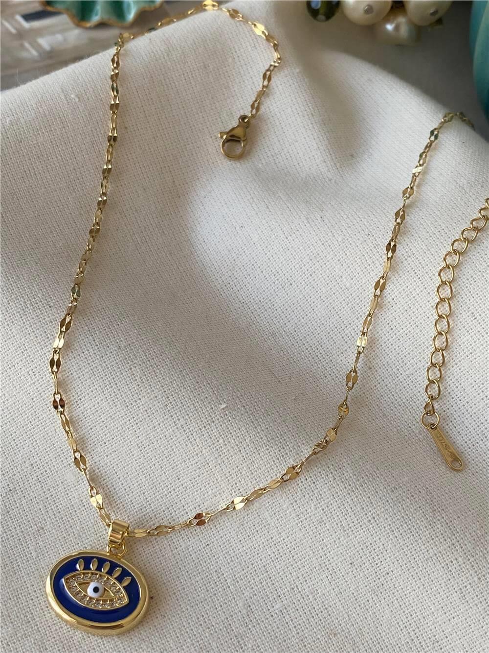 Çelik Evil Eye Kolye