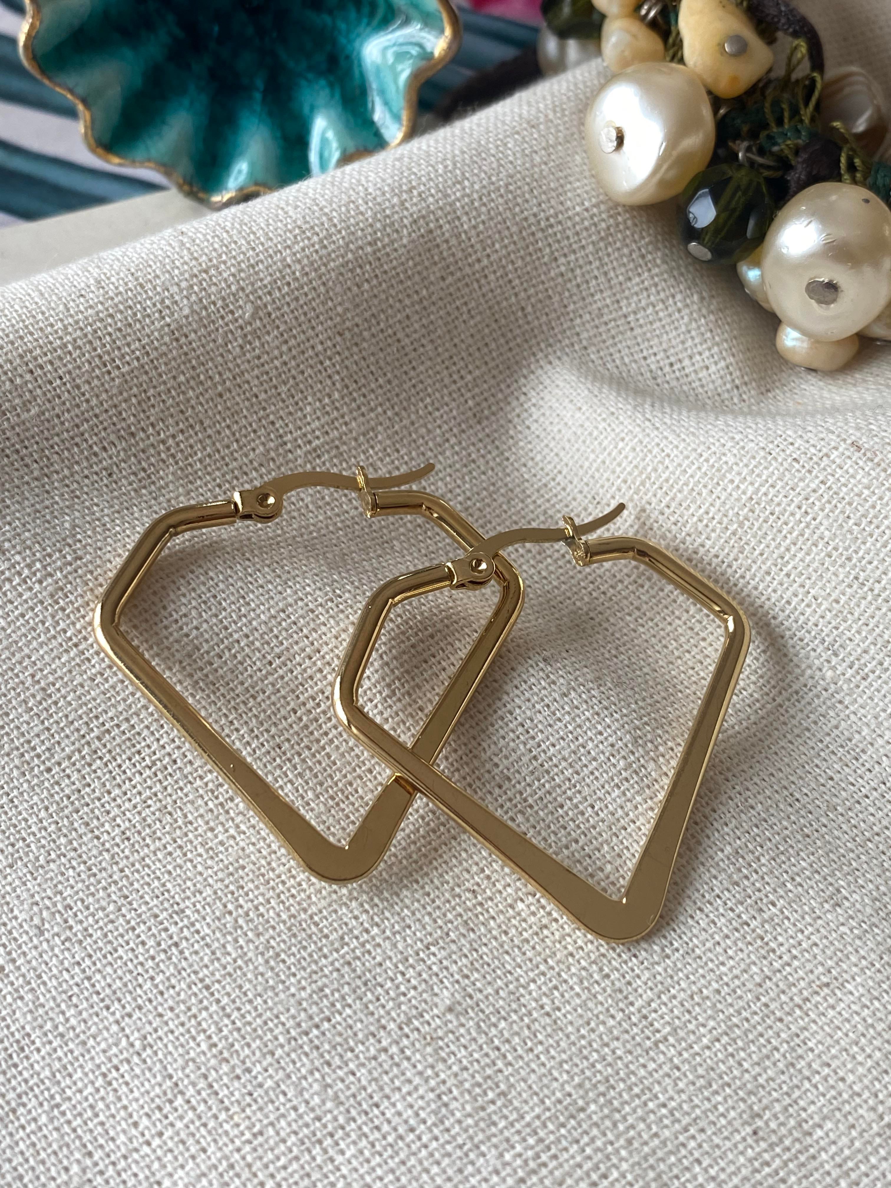 Çelik Ezme Diamond Küpe