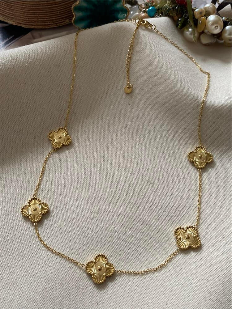 Çelik Gold Cleef Kolye