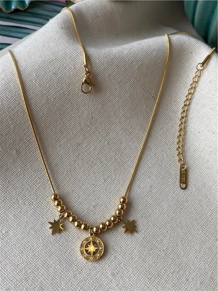 Çelik Gold Dorikalı Kutup Kolye
