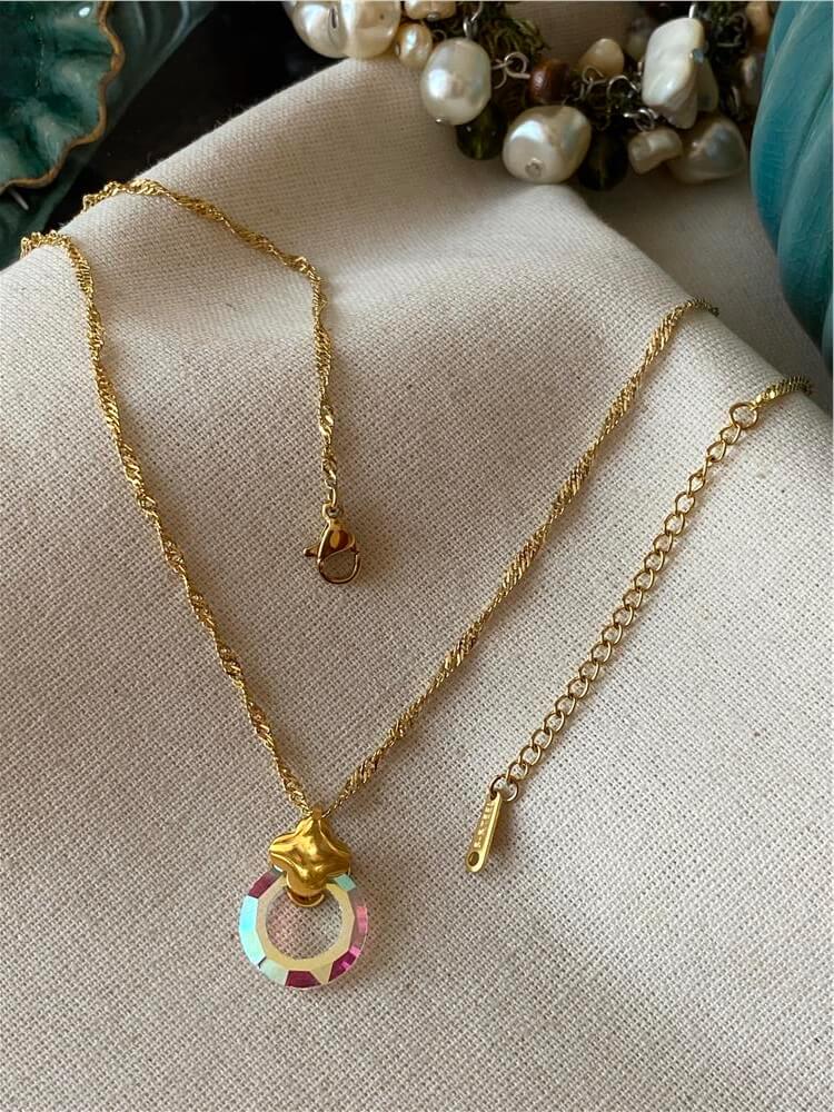 Çelik Gold Shining Luv Kolye
