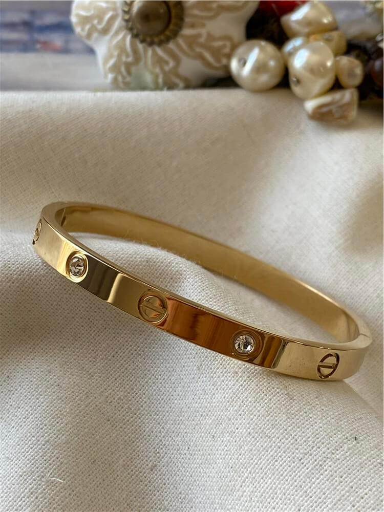 Çelik Gold Taşlı Crtr Kelepçe