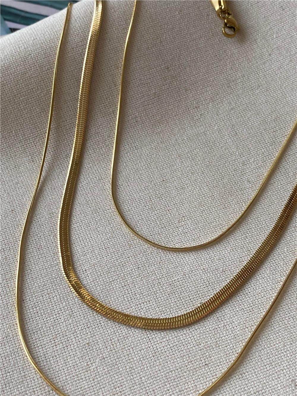 Çelik Gold Triplex Kolye