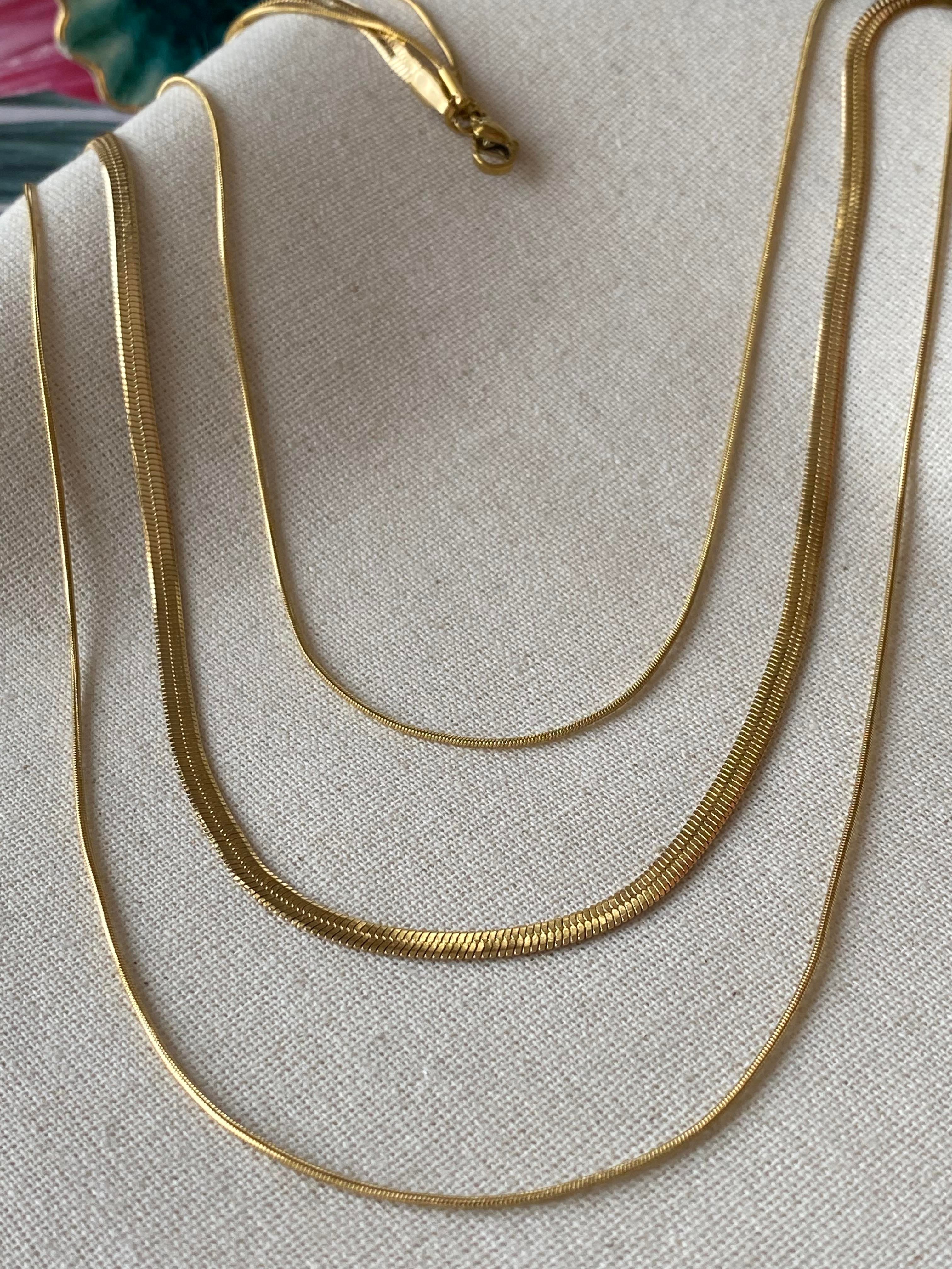Çelik Gold Triplex Kolye