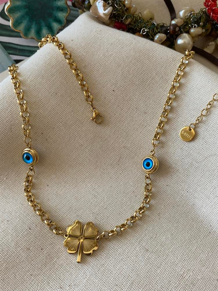 Çelik Gözlü Nefel Kolye  