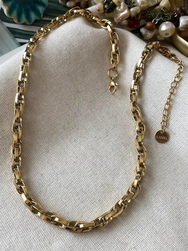 Çelik Grande Sarmal Kolye