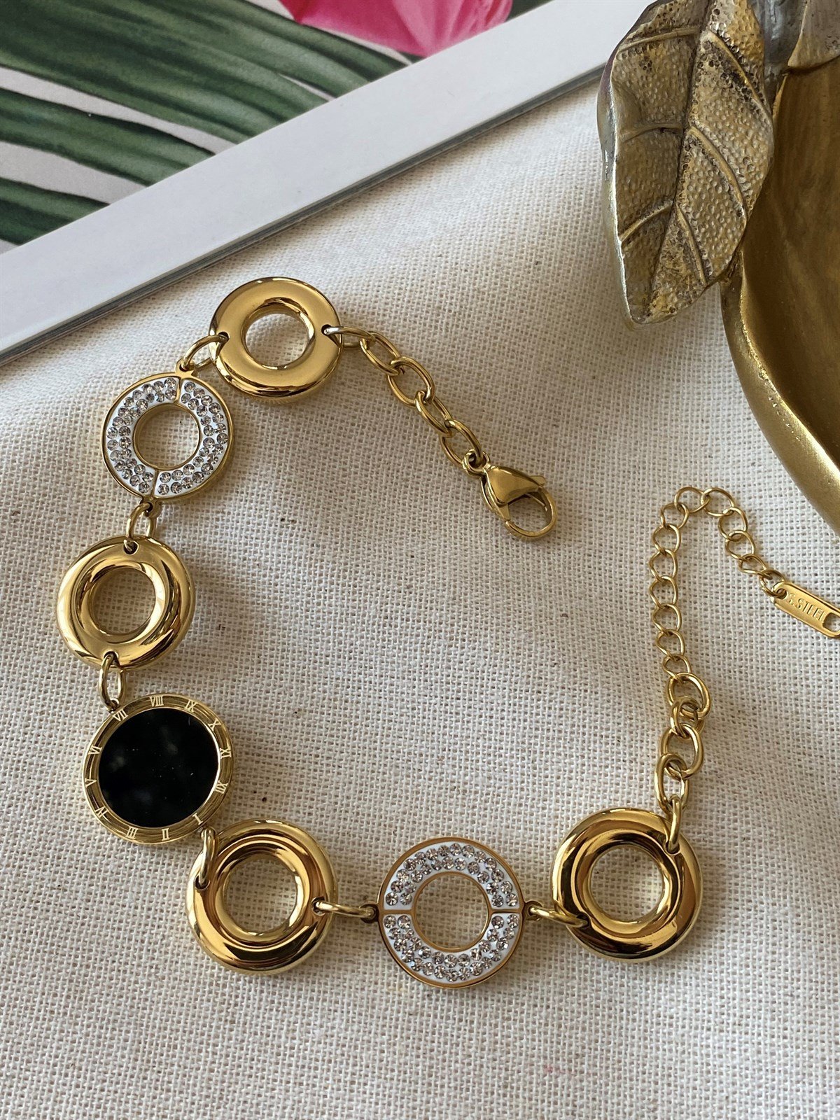 Çelik Halkalar Bileklik