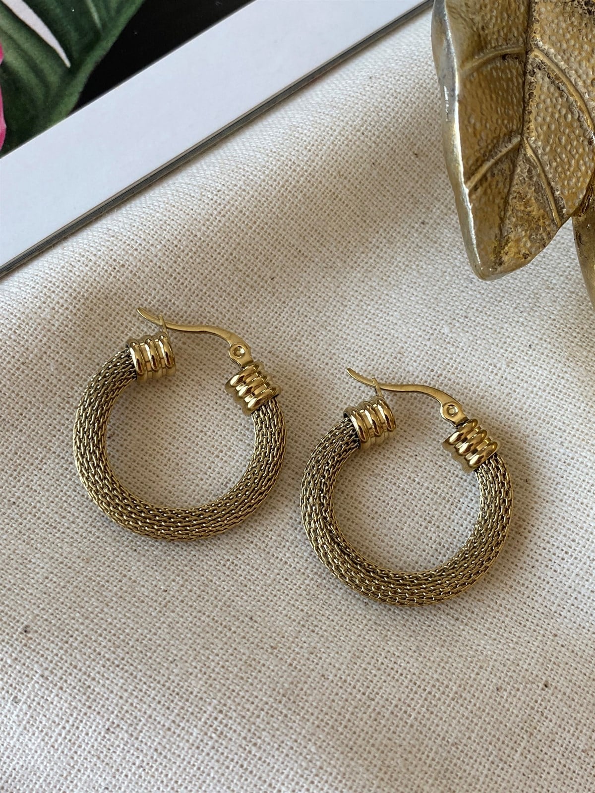 Çelik Hasır Halka Küpe