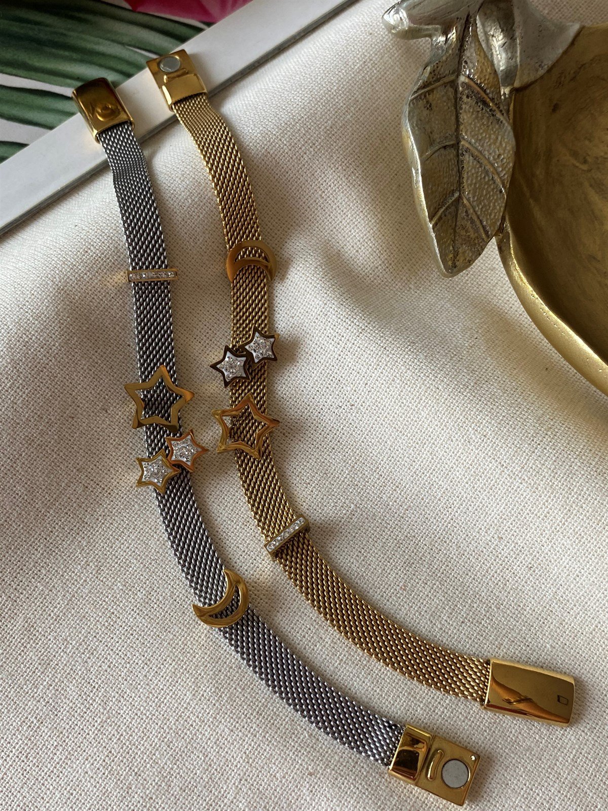 Çelik Hasır Yıldızlı Bileklik