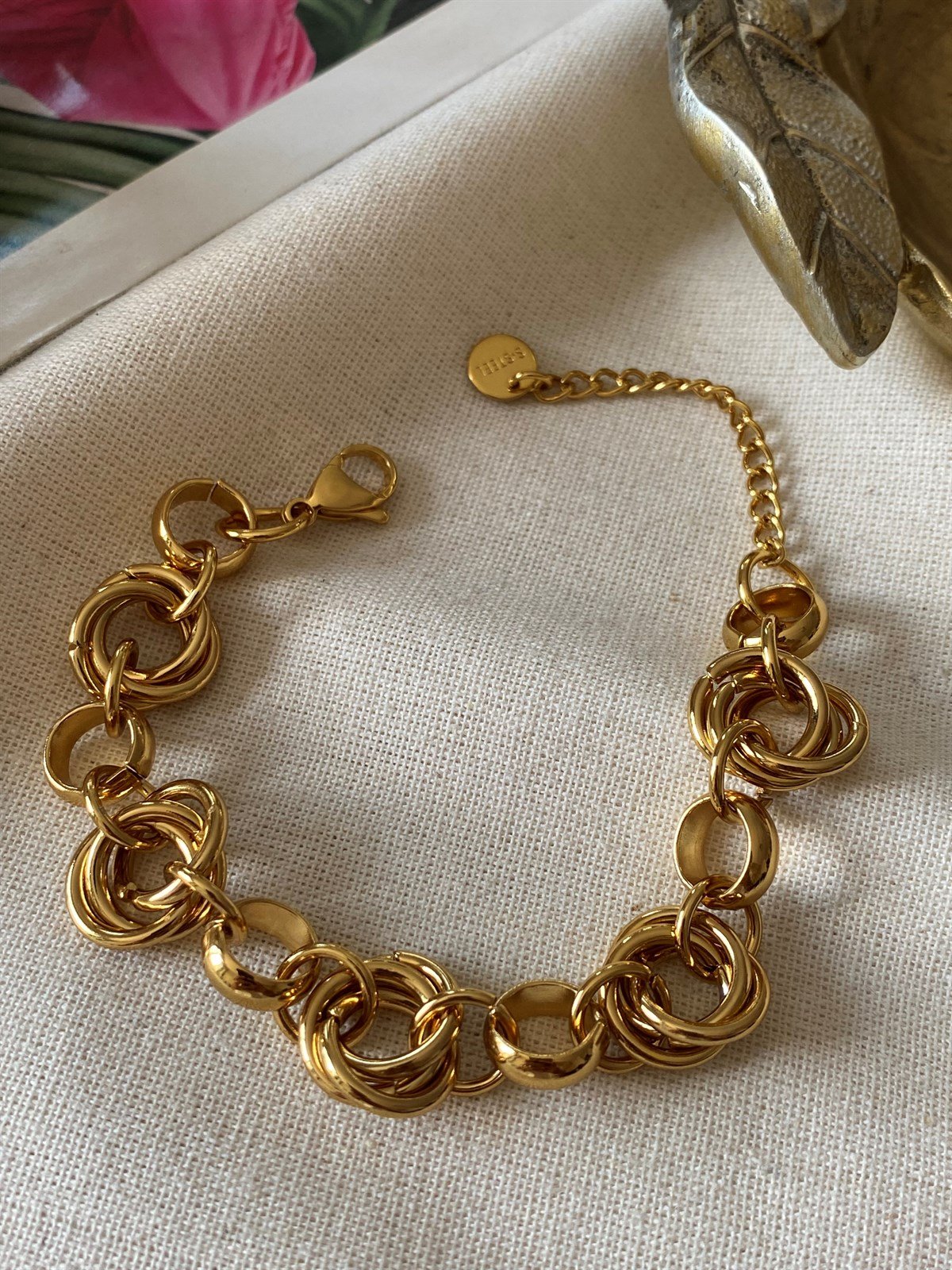 Çelik Hoop Bileklik 