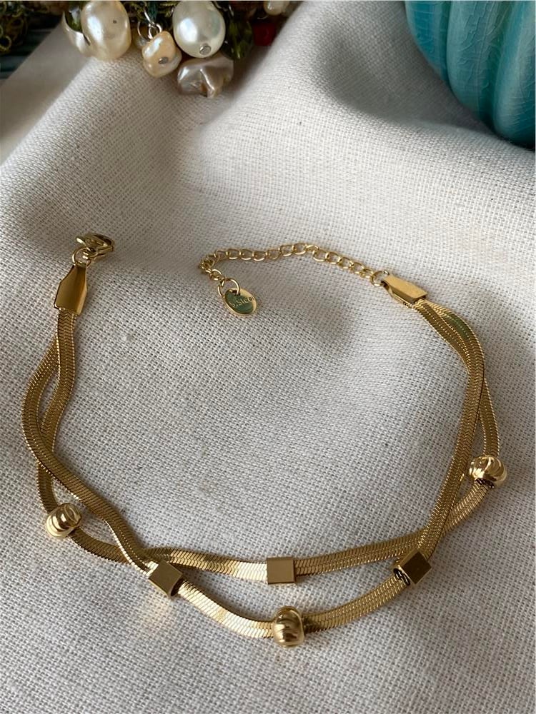 Çelik İkili Badem Küp Bileklik