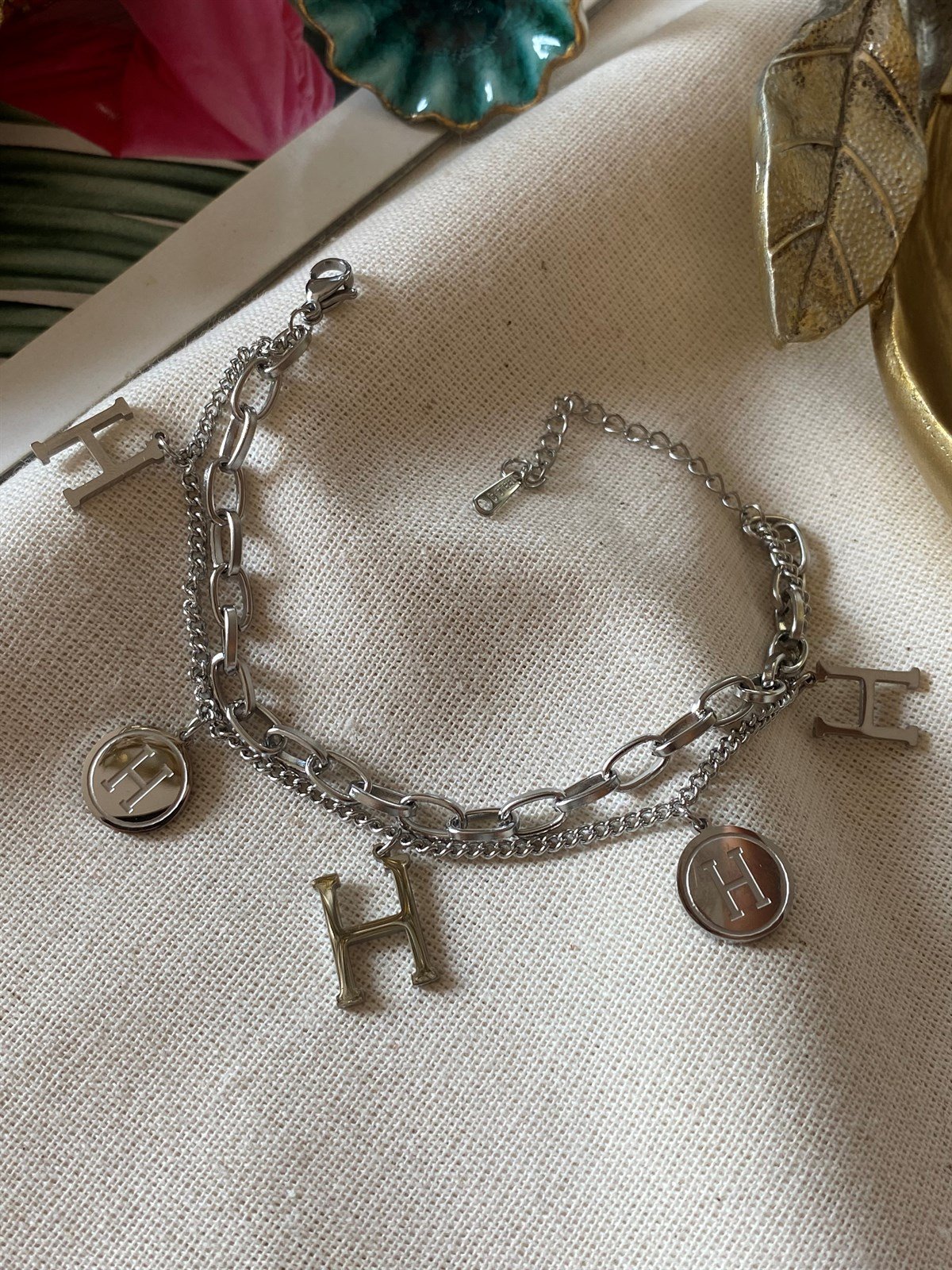 Çelik İkili H Bileklik