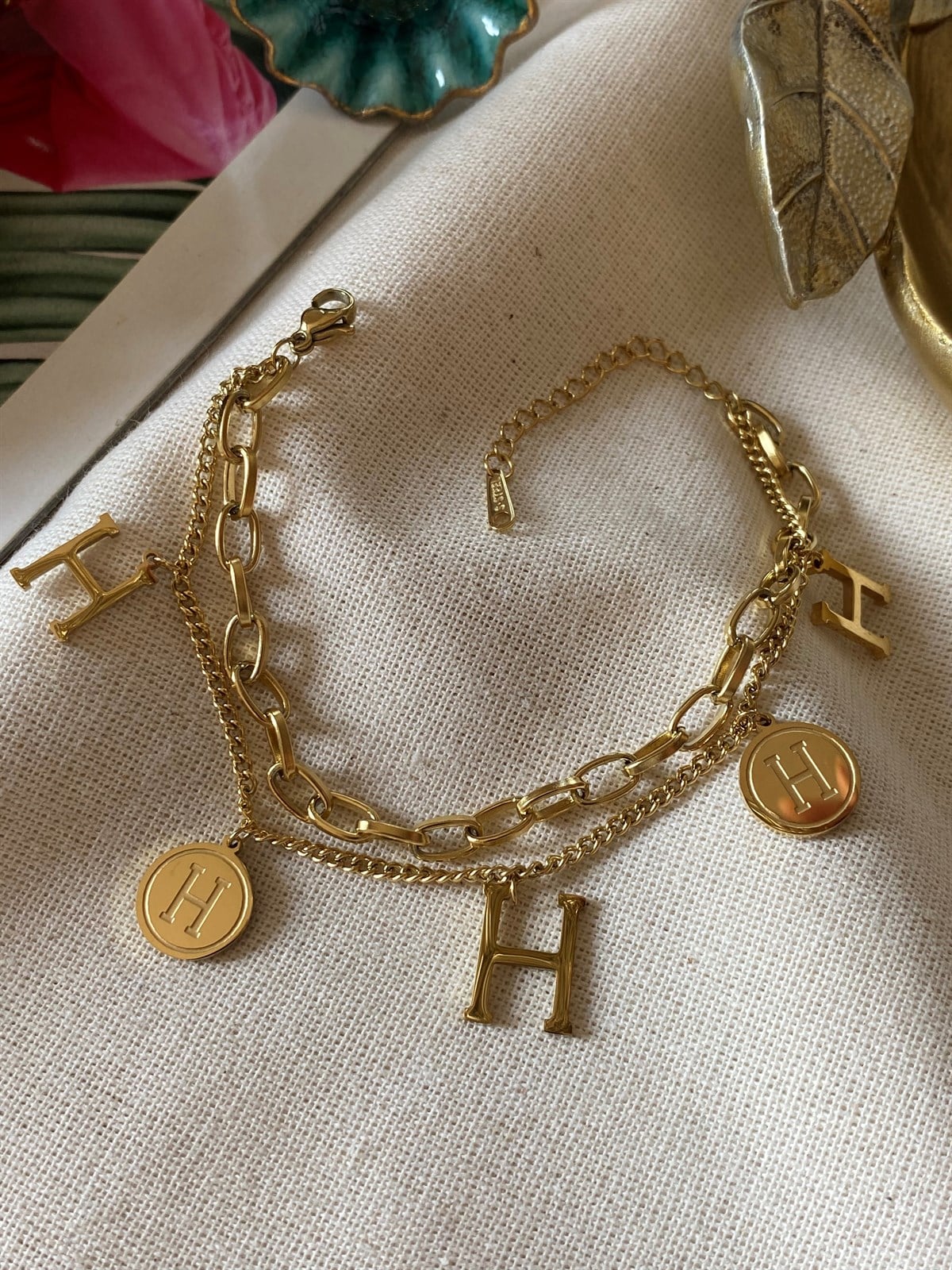 Çelik İkili H Bileklik