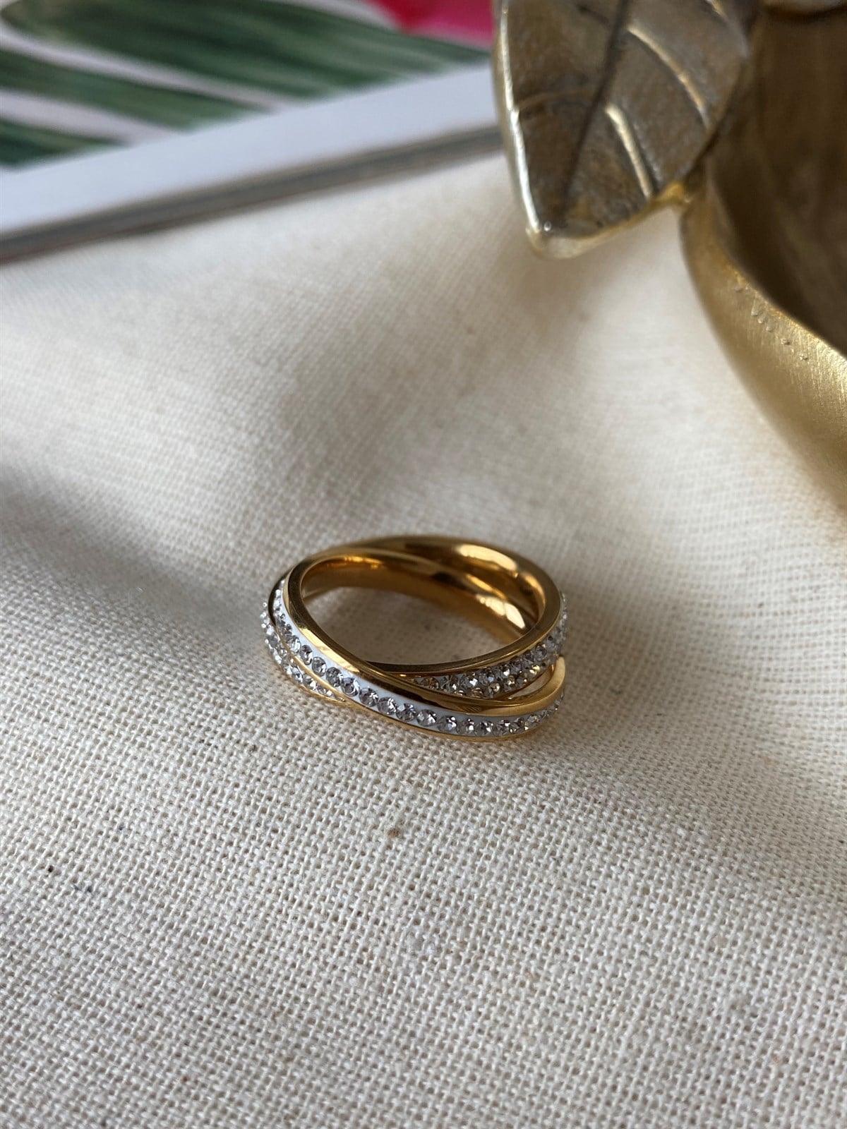 Çelik İkili Trinity Yüzük