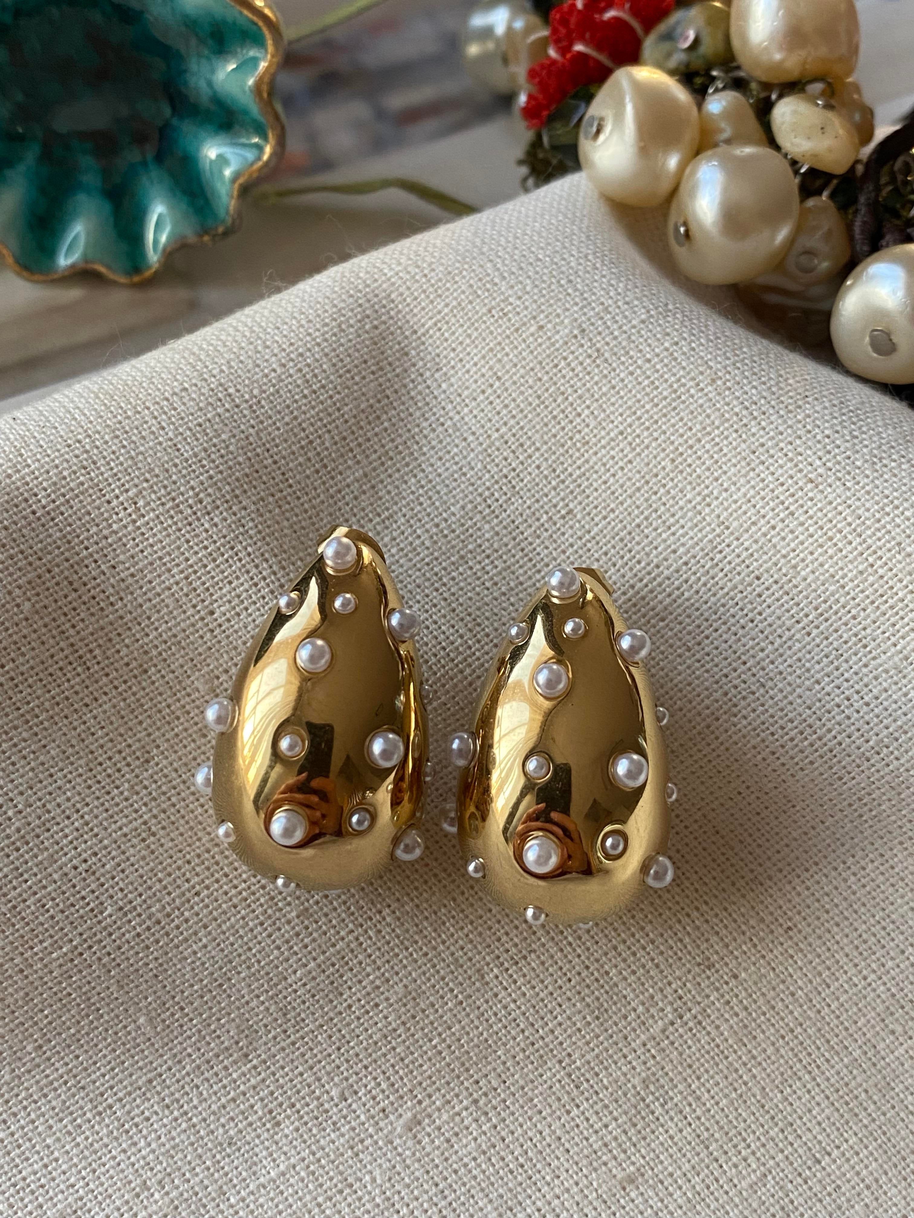 Çelik İncili Bubble Küpe