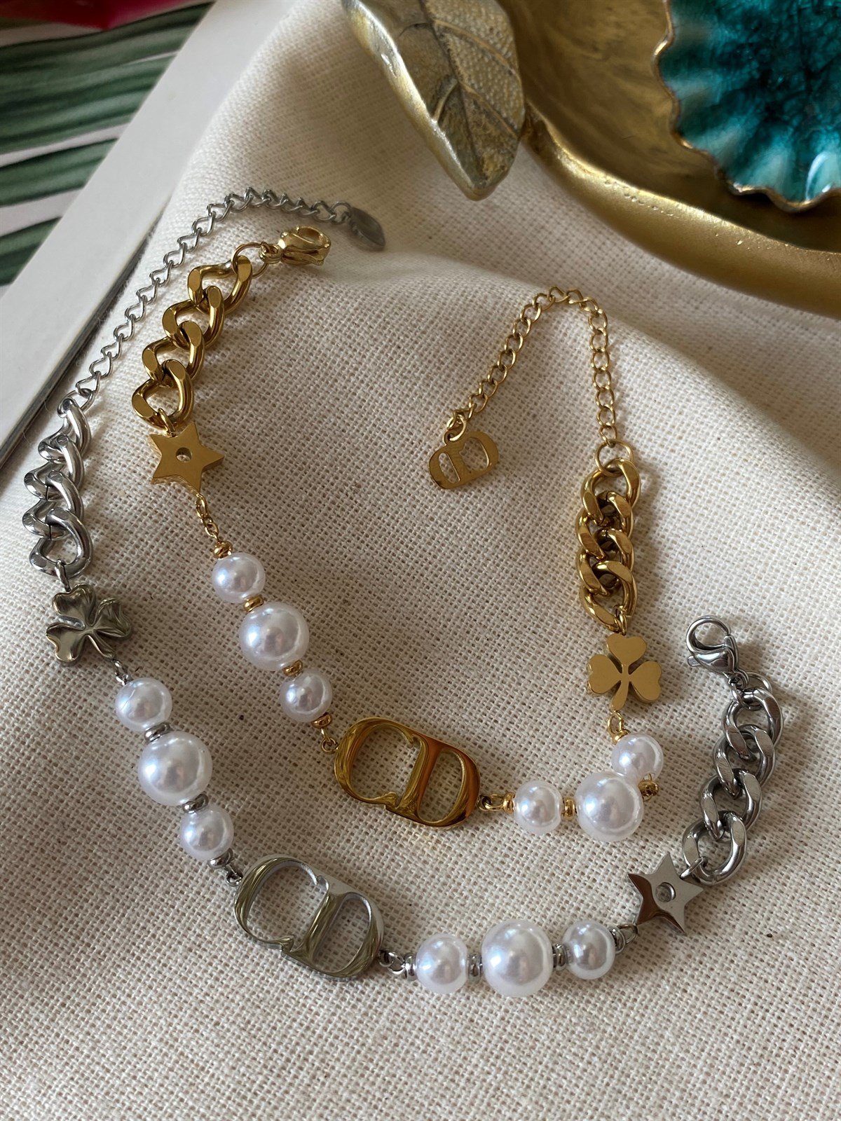 Çelik İncili CD Bileklik