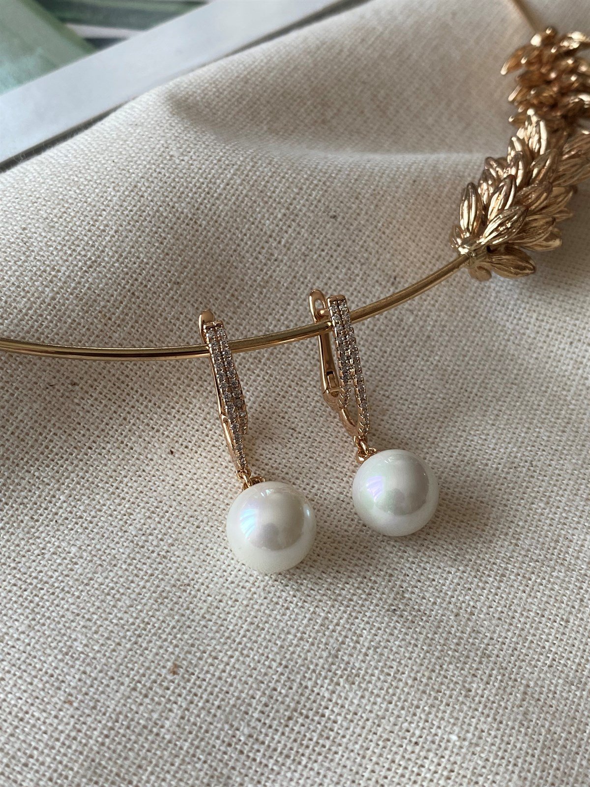 Çelik İncili Küpe