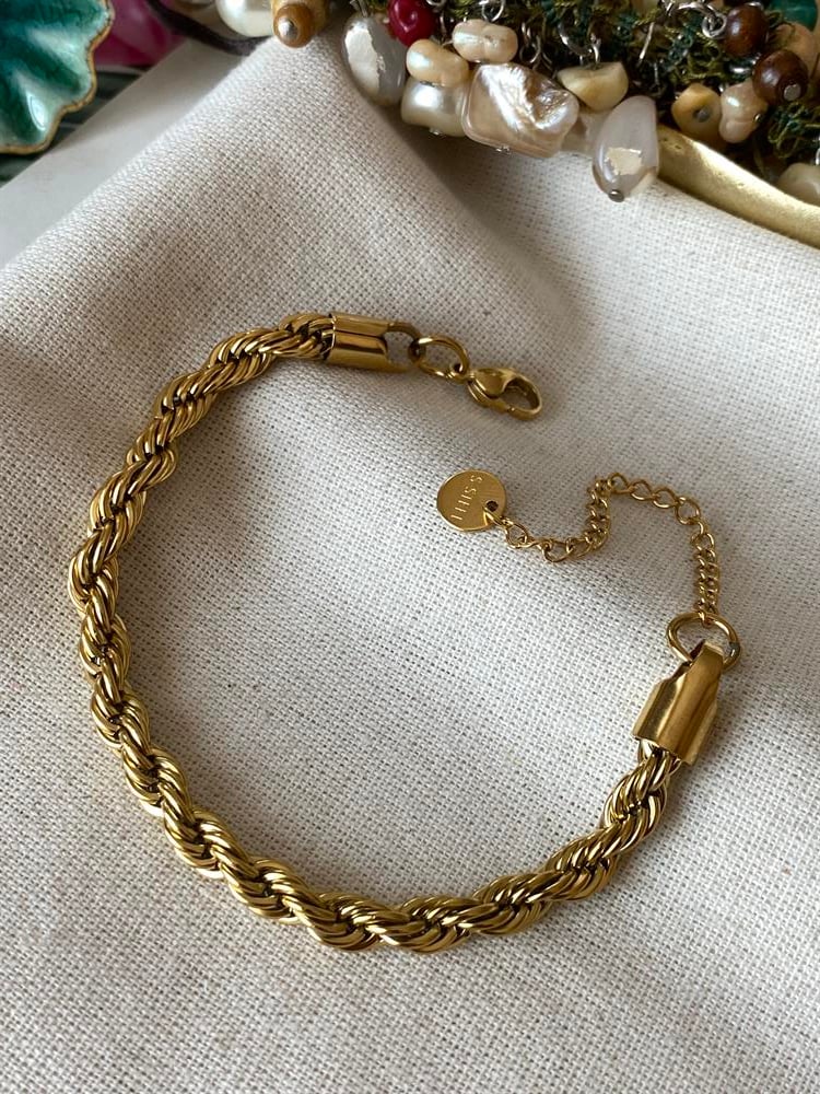 Steel Thick Twist Bracelet