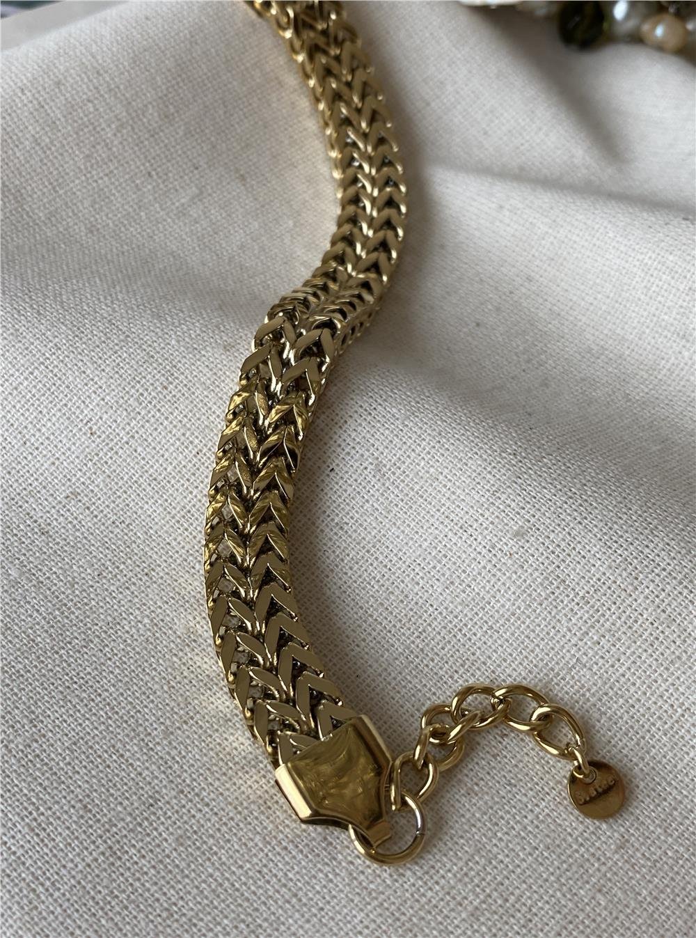 Çelik Kalın Çift Örme Bileklik