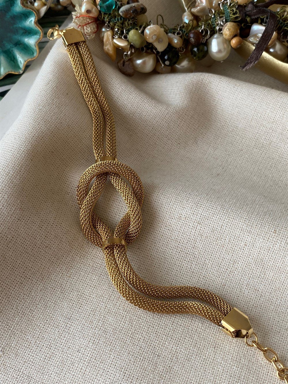 Çelik Kalın Düğüm Bileklik