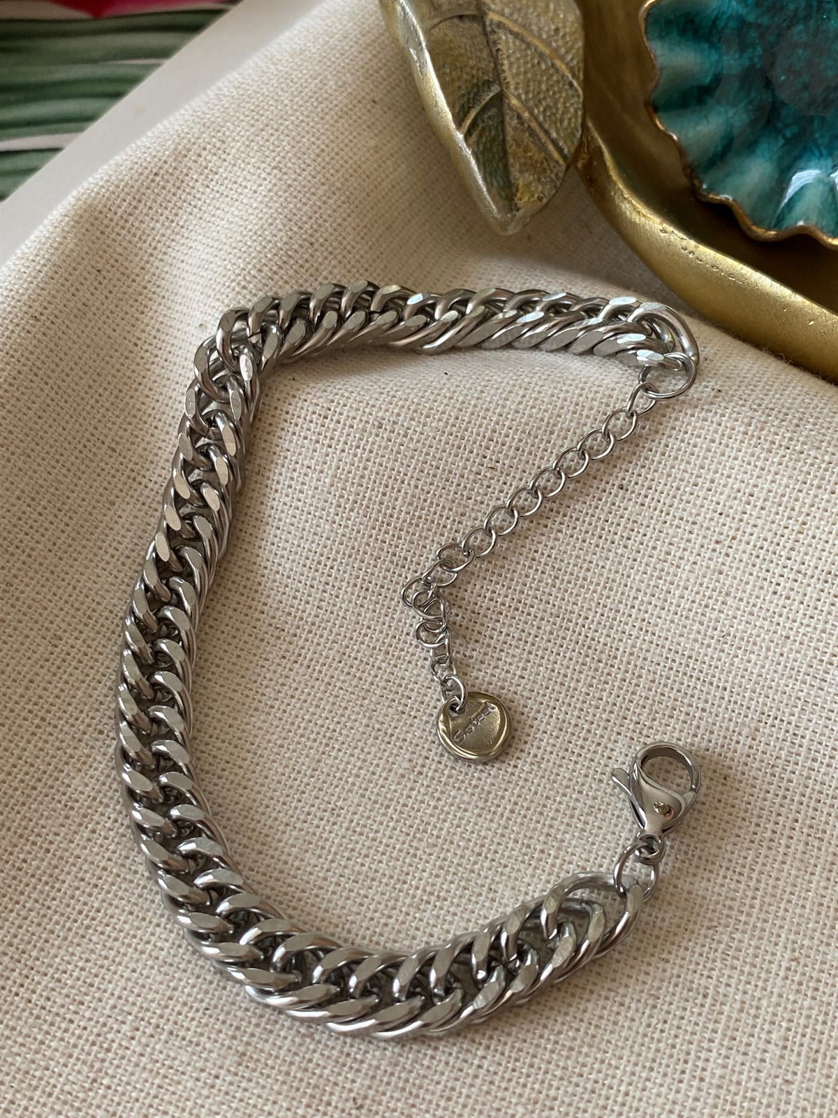 Çelik Kalın Klasik Bileklik