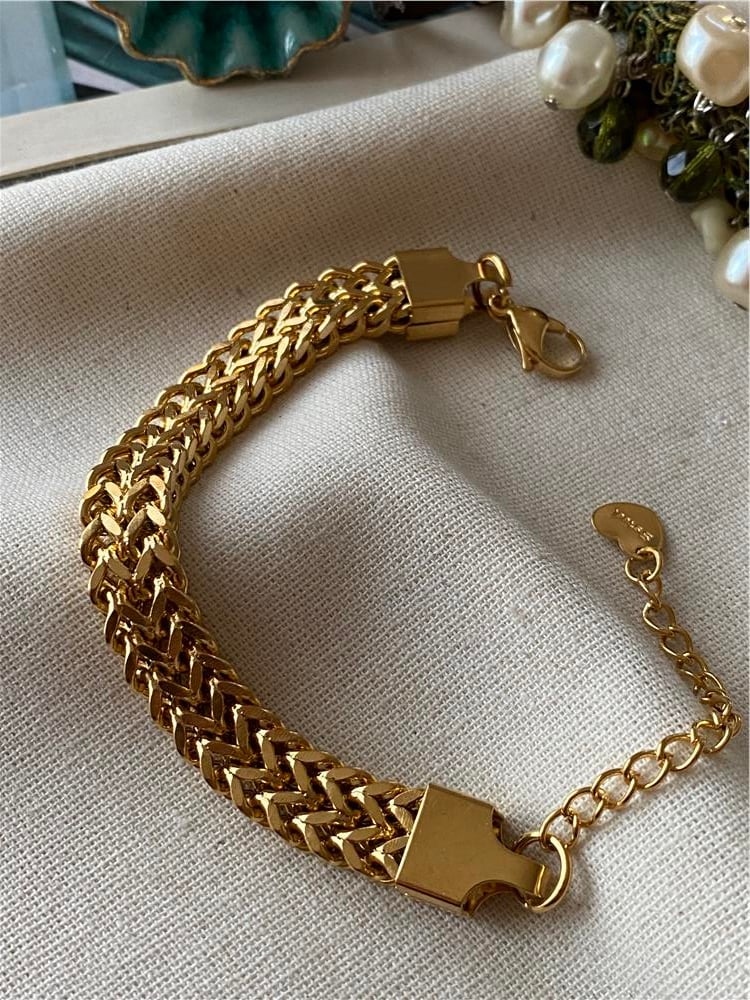 Çelik Kalın Örme Bileklik